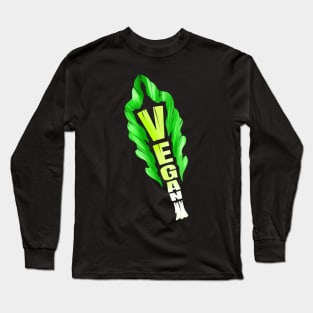 Vegan Lettuce Leaf For Vegetarian And Veganism - Go Vegan Long Sleeve T-Shirt